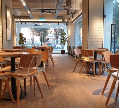 Modul gỗ deco quán cà phê phong cách Japandi