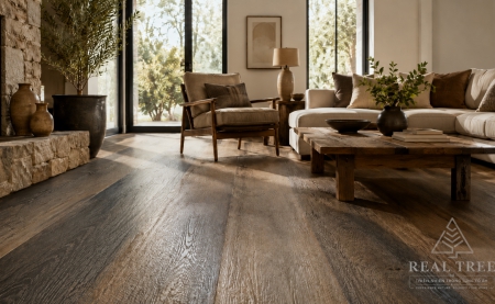 Sàn gỗ cào xước Rustic: Khi vẻ mộc mạc trở thành điểm nhấn của không gian
