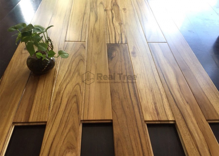 UV coating technology for natural wood flooring